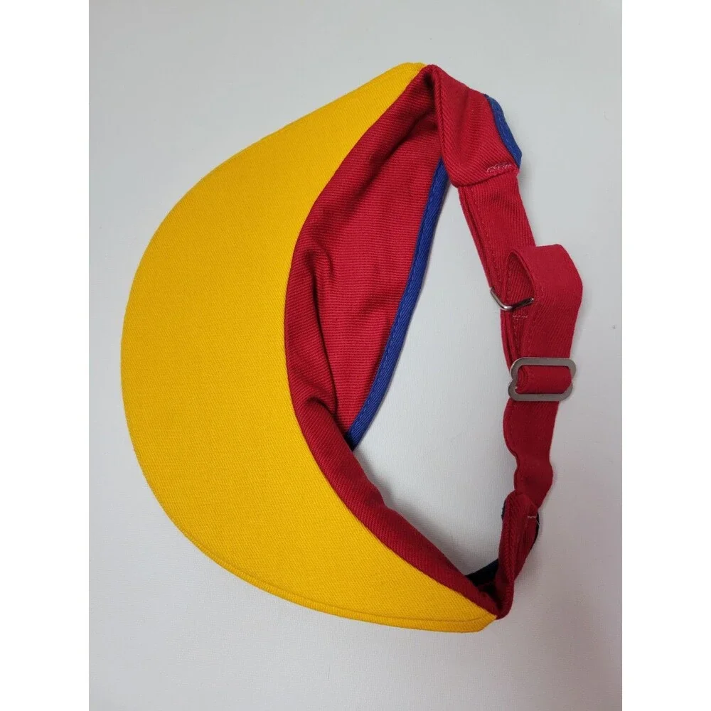 Vintage Coca Cola Adjustable Red Yellow 5 Star‎ Visor Hat